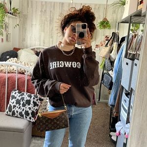 Brown Cowgirl Crewneck